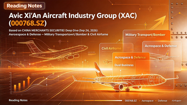 Avic Xi'An Aircraft Industry Group(XAC) (000768 .SZ) — Based on CHINA MERCHANTS SECURITIES Deep Dive (Sep 24, 2026):Aerospace & Defense — Military Transport/Bomber & Civil Airframe