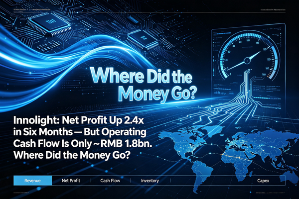 Innolight: Net Profit Up 2.4x in Six Months — But Operating Cash Flow Is Only ~RMB 1.8bn. Where Did the Money Go?