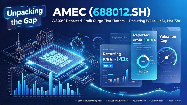 AMEC(688012.SH): A 300% Reported-Profit Surge That Flatters — Recurring P/E Is ~143x, Not 72x